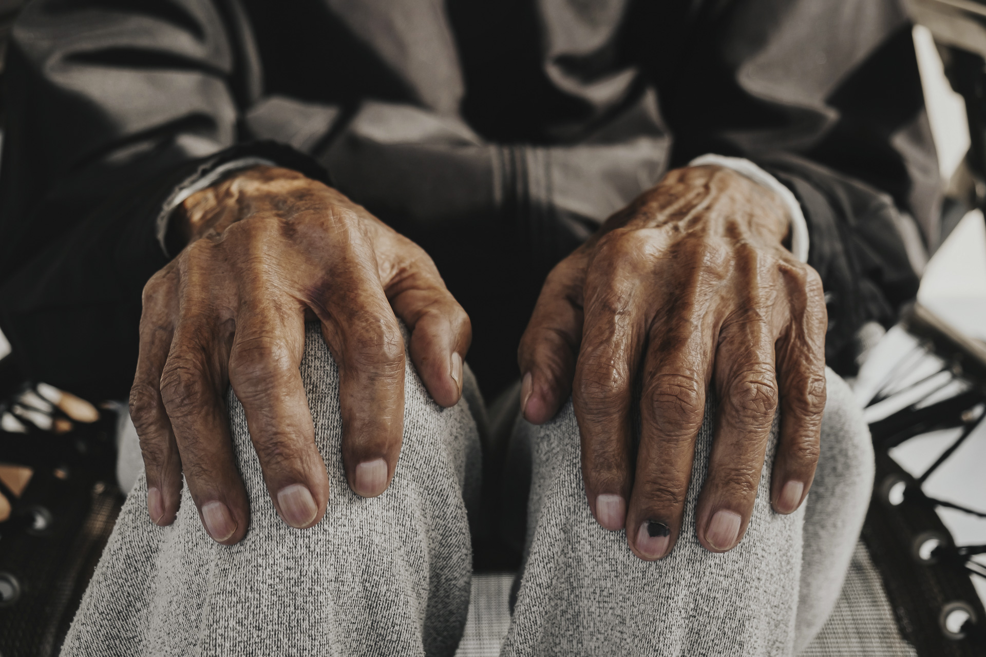 Hands resting together