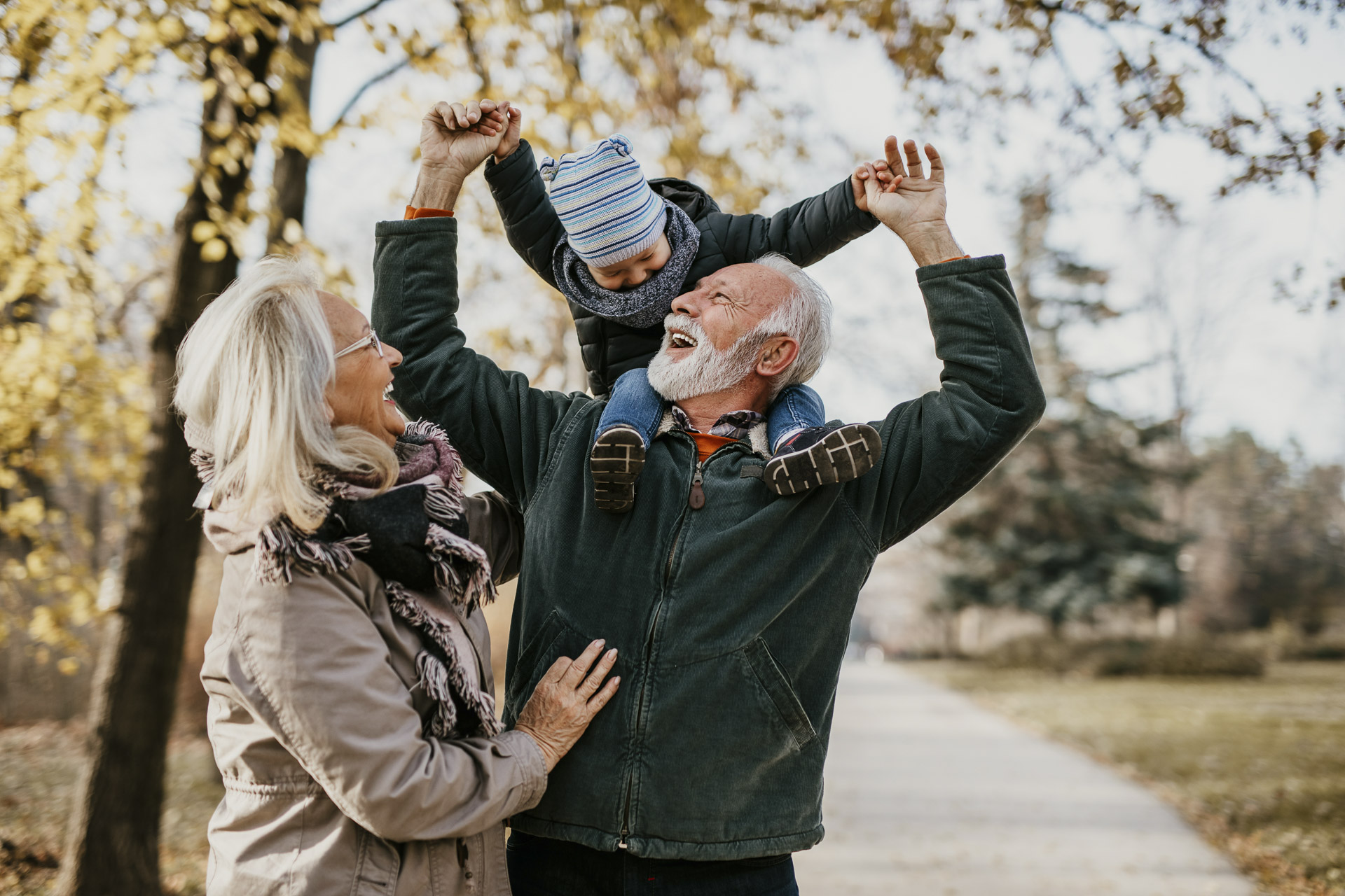 Family enjoying time outdoors together